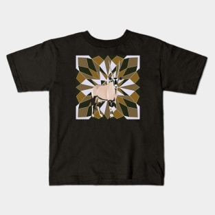 Gemsbok / oryx on Geometric Design Kids T-Shirt